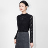 法式浪漫半高领加厚弹力提花磨毛蕾丝内搭秋冬小衫WLZD2515506 商品缩略图2