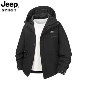 JEEP SPIRIT秋季夹克外套男士宽松新款户外防风潮流休闲服JC7630