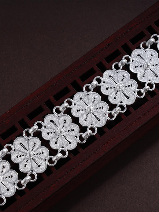 子佩集S990银【花映声絮】腰带【MXYD003】纯银小摆件2407 商品图0