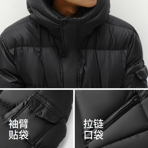 森马羽绒服男冬装90绒子鹅绒服加厚防泼水抗静电长款连帽外套户外 商品图3
