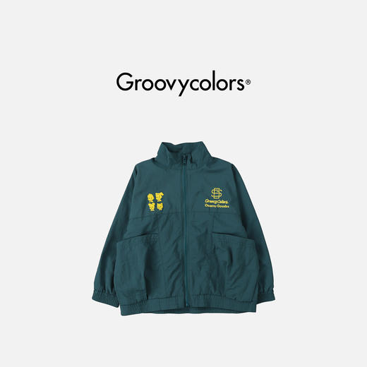 日本GC童装 Groovycolors 原田治尼龙塔夫绸拉链夹克 商品图2