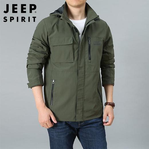 JEEP SPIRIT秋季夹克户外薄款休闲冲锋衣宽松外套男HL8111A 商品图3