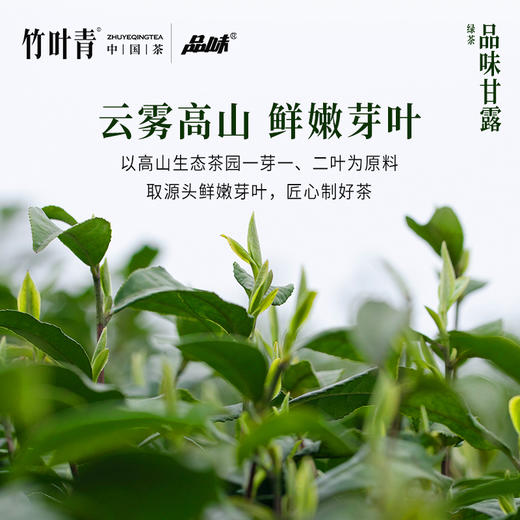 品味甘露绿茶一级茶叶袋装100g四川绿茶茶叶峨眉山竹叶青茶业出品 商品图2
