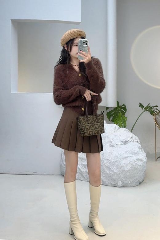 amadella 软糯仿貂毛时尚洋气开衫外套 21788 商品图3