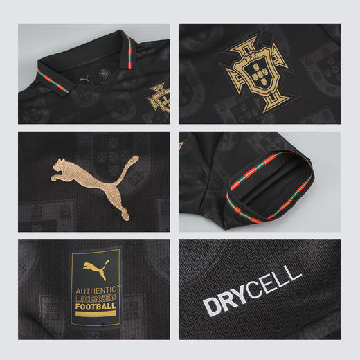 小李子PUMA彪马葡萄牙球迷版大童短袖比赛球衣学生男女707141 19 商品图3