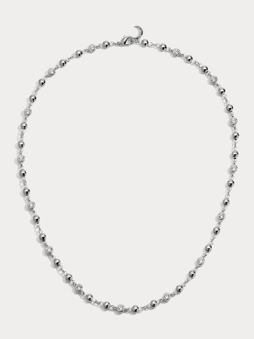 北京仓｜Lili Claspe-Stella-银色 网球 锆石 项链［美国设计师］ 商品图1