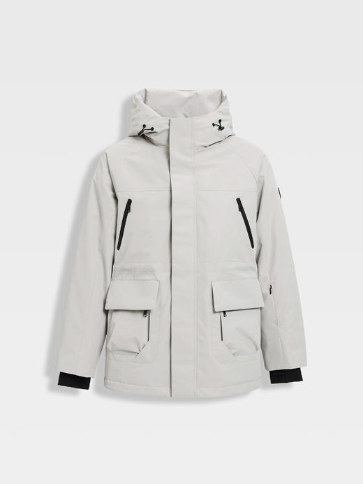 callisto燕麦卡其连帽鹅绒羽绒服 商品图5