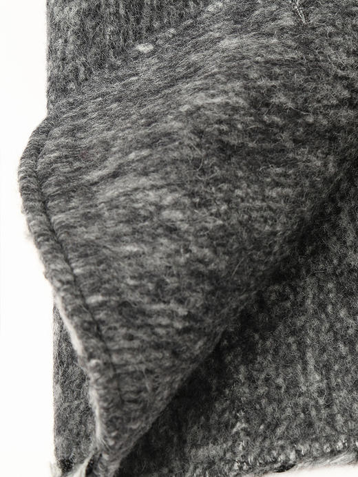 灰黑混纺粗花呢小香风外套 撞色毛边金属扣短款夹克 复古优雅秋冬质感上衣 商品图4