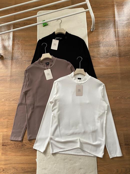 可隆男士内搭高领长袖T恤微拉绒通勤上衣户外休闲衣 商品图1