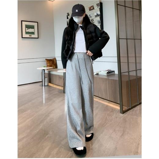 25年新款【喵小仟 加绒直筒糯米裤】【浅灰色预售5-7天发货】 商品图2