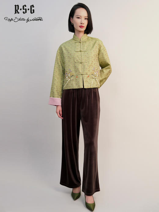 郭培成衣RSG2025冬季新品青芜新中式提花刺绣盘扣加厚外套气质女 商品图3