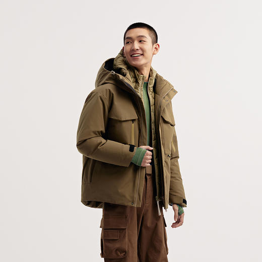 森马中国国家地理系列羽绒服男冬90绒子防雨防风发热鹅绒外套户外 商品图1