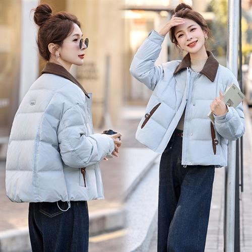 HR MUZIC31休闲风白鸭绒外套时尚简约保暖翻领羽绒服 商品图1