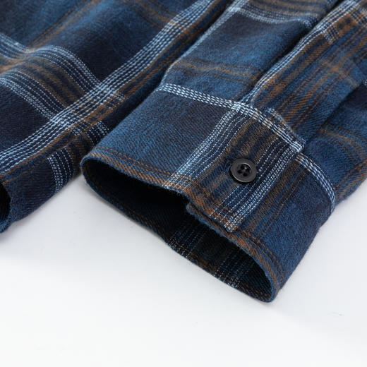 GXG男装25秋季时尚复古格纹潮流百搭日常通勤男式翻领长袖衬衫K&C 商品图8