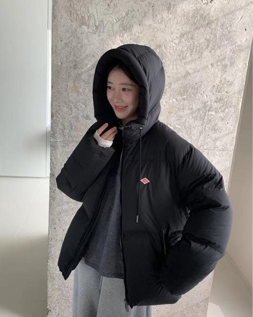 D112703冬季新款连帽拉链徽标羽绒服男女同款 商品图1