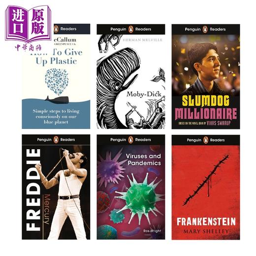 【宝莉爹推荐，2026年新书】企鹅阅读系列5阶6本套装 英文原版 Penguin Readers ELT Graded Reader 贫民窟的百万富翁 白鲸 商品图0
