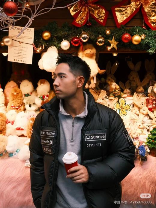 D112706新品皮羽绒字母微标印花图案立领宽松长袖羽绒服男女同款 商品图4