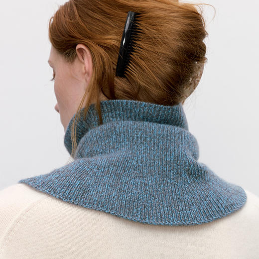 东黎 • 童心未远 绵绵黑巧 山羊绒冬季花纱围脖 5403 商品图6