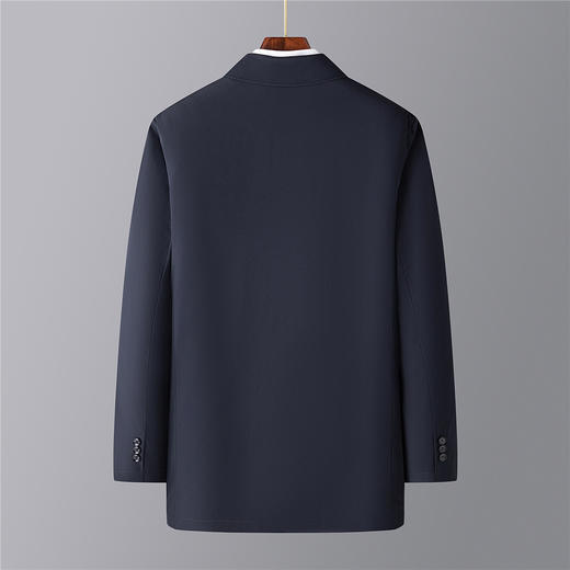 【90鸭绒】罗蒙冬季羽绒服男士中长款翻领干部时尚爸爸装行政风衣男士外套 商品图4