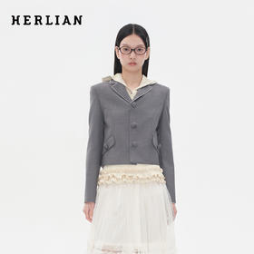 HERLIAN 2025冬季新品 直筒短款西装外套女士