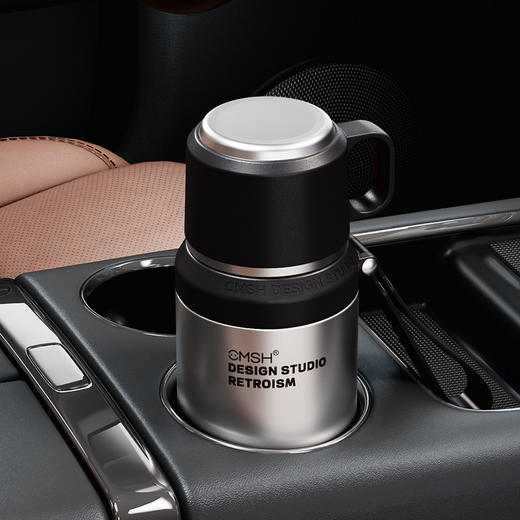 悦享纯净！【MSH草莓生活日用保温杯】500ml容量 自带杯盖 热饮纳凉 可一键弹盖直饮 12h长效保温 （内胆316不锈钢）（外壳304不锈钢）） 商品图1