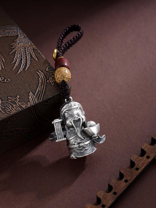 子佩集S999银【招财进宝】钥匙扣【DZ890】纯银小摆件仿古2410 商品图0