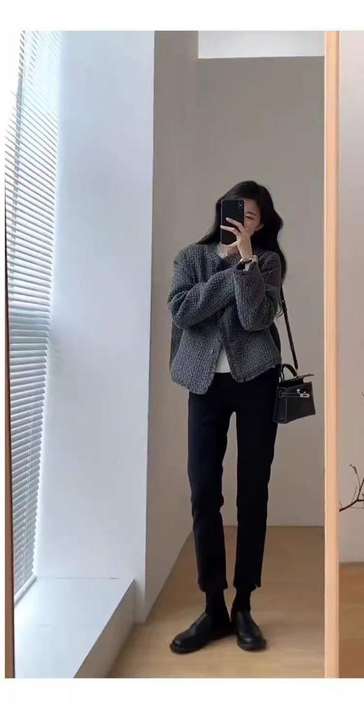 冬季怎么少的了一条百搭的烟管裤呢！加绒小黑裤！ 商品图6