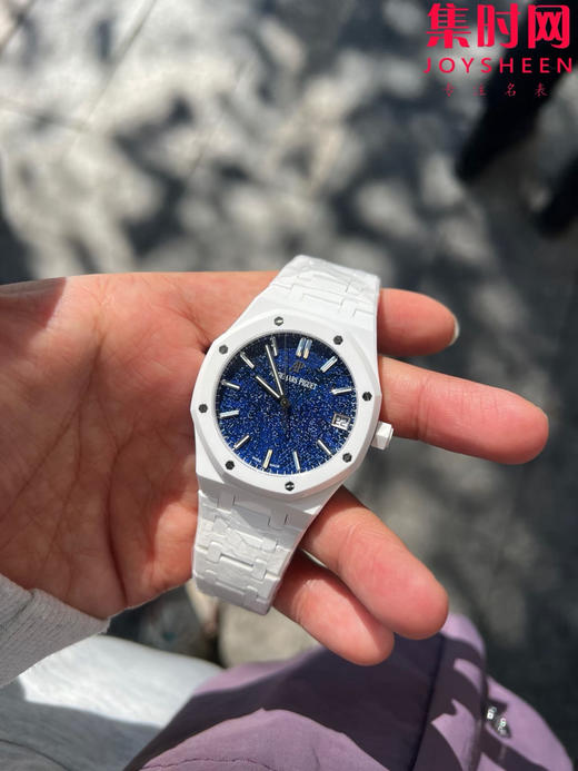 爱彼 APS皇家橡树15500系列 皇家橡树全陶瓷 15500陶瓷壳 白陶瓷 星空盘 男士腕表 新到货，凭借陶瓷材质与Cal.4302一体机 商品图0