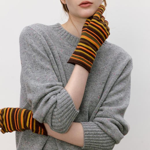 东黎 • 童心未远 马戏团 山羊绒冬季彩条手套 5398 商品图2