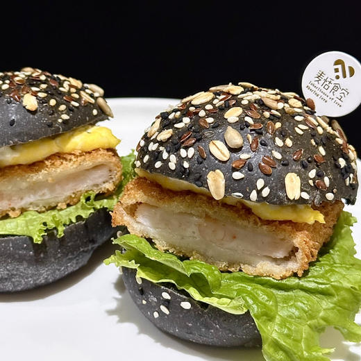 黑金虾排小汉堡（约13点出炉）南美虾口感香嫩 商品图2