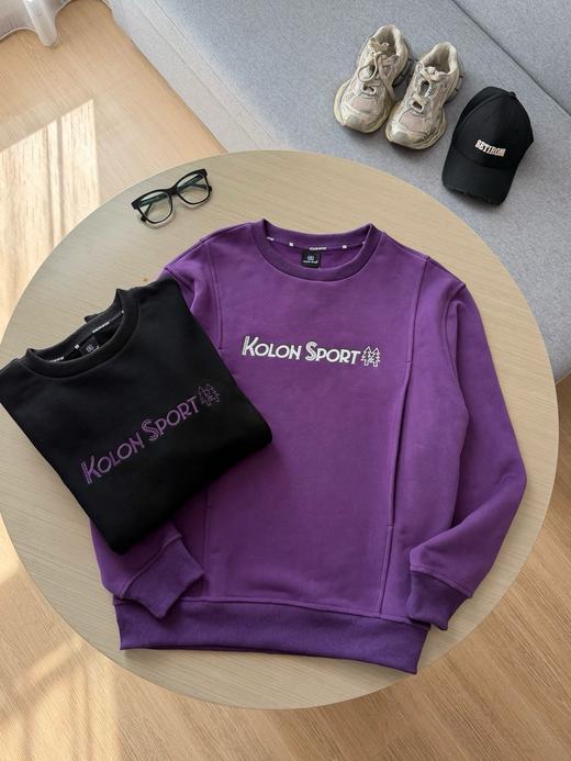 D112729男女情侣款刺绣圆领立裁拼接加绒卫衣 商品图2