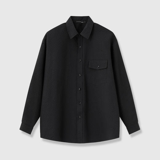 GXG男装【泡芙格】25秋季时尚休闲日常通勤简约百搭男式长袖衬衫K&C 商品图2