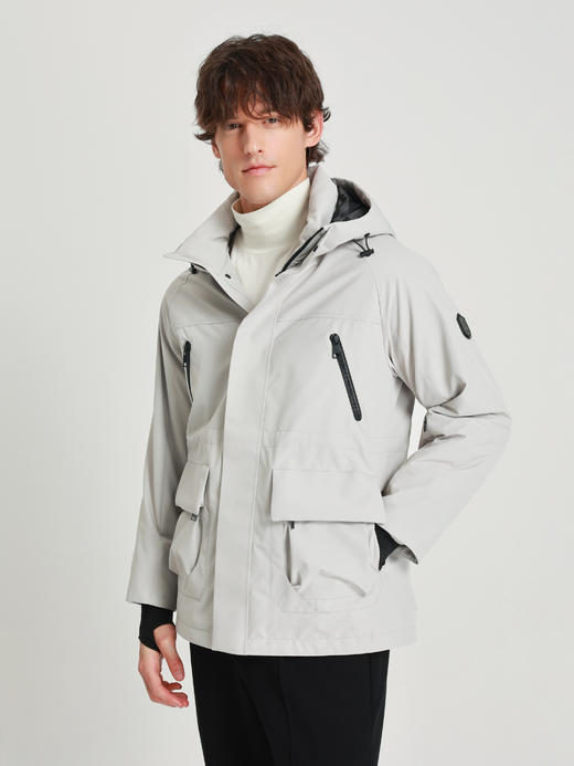 callisto燕麦卡其连帽鹅绒羽绒服 商品图7