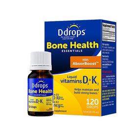 【保税】加拿大Ddrops维生素D3 1000IU+K2 3.4ml/瓶
