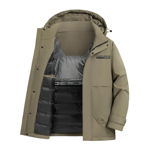 【90鸭绒】罗蒙冬季加厚男士羽绒服可立领可连帽一衣两穿潮男休闲时尚潮搭羽绒外套 商品图6