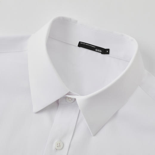 GXG男装【含桑蚕丝】25秋季简约纯色商K&C务通勤男式翻领长袖衬衫K&C 商品图11