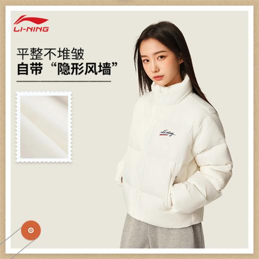 李宁女子鸭绒短羽绒服AYMV236 商品图1