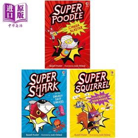 【中商原版】解谜故事 共3册 超级松鼠+超级鲨鱼+超级贵宾犬 英文原版 儿童解谜谜题故事 益智幽默漫画 Superpoodle Supersquirrel
