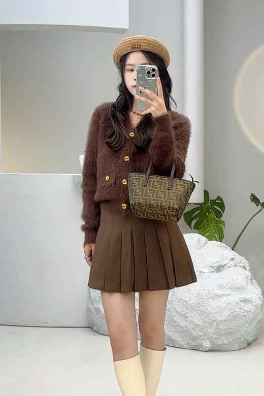 amadella 软糯仿貂毛时尚洋气开衫外套 21788 商品图2