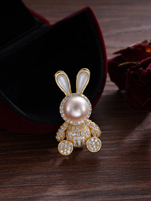 子佩集珍珠胸针【XXXZ223】兔子镀金2410 商品图0