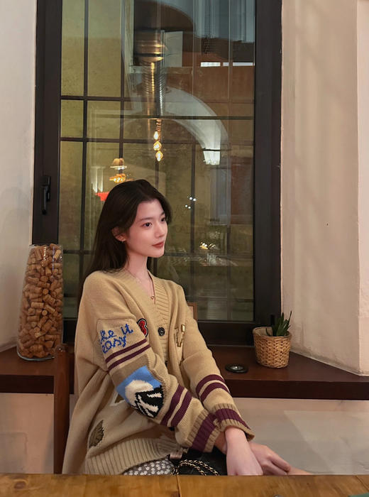 MaxMara WEEKEND 花纹V领针织毛衫(SS) 商品图0