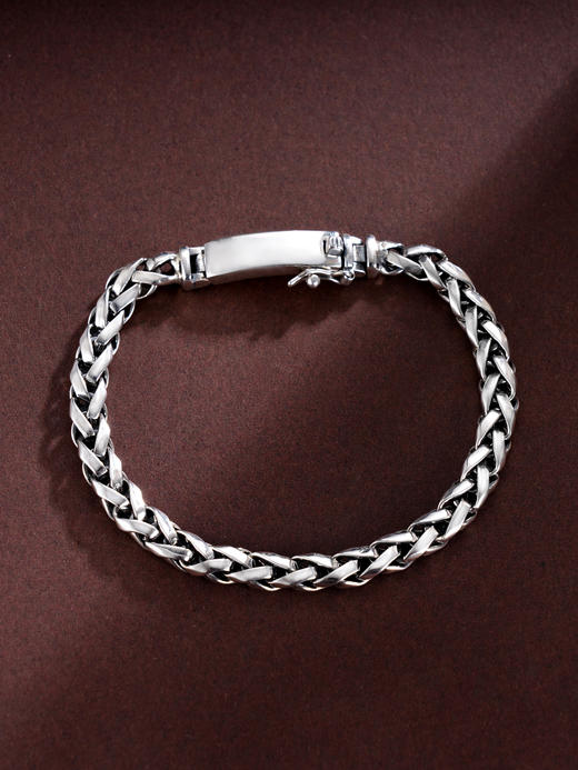 子佩集S925银【如水之韧】手链【N038】纯银仿古2409 商品图0