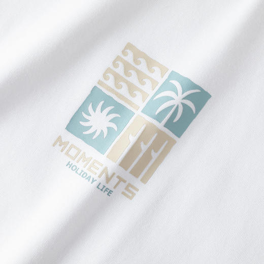 GXG男装【100%棉】25春季时尚风景印花圆领百搭男式休闲长袖t恤K&C 商品图3