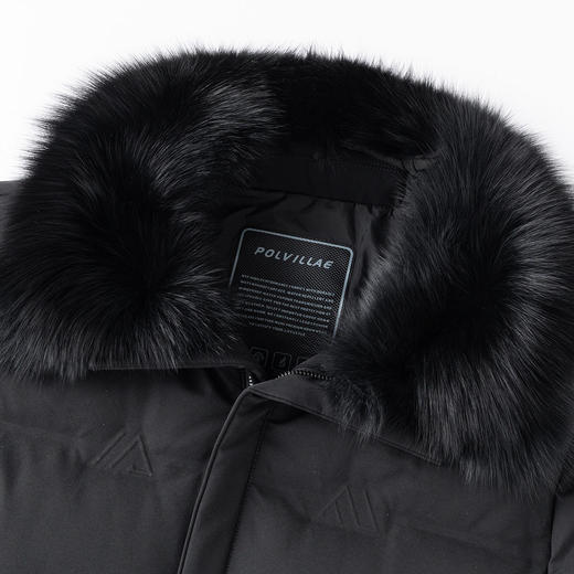 【可拆卸狐狸毛领】罗蒙冬季羽绒服爸爸装中老年中长款保暖轻薄一衣两穿外套 商品图5