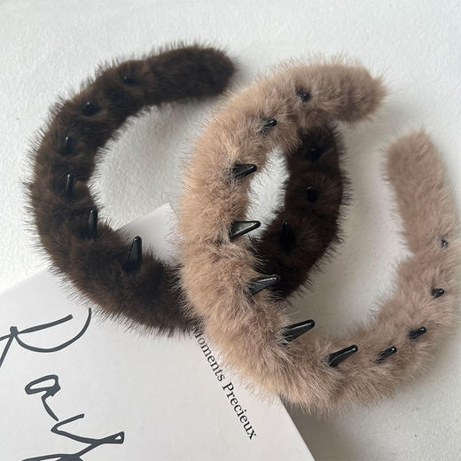 豹纹毛绒齿梳发箍-纪念日百货门店同款167749021 商品图2