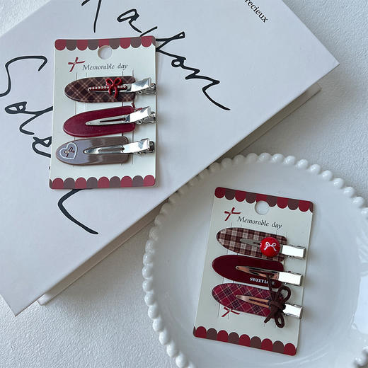 FGKH复古咖红元素无痕组合夹-纪念日百货门店同款167797111 商品图1