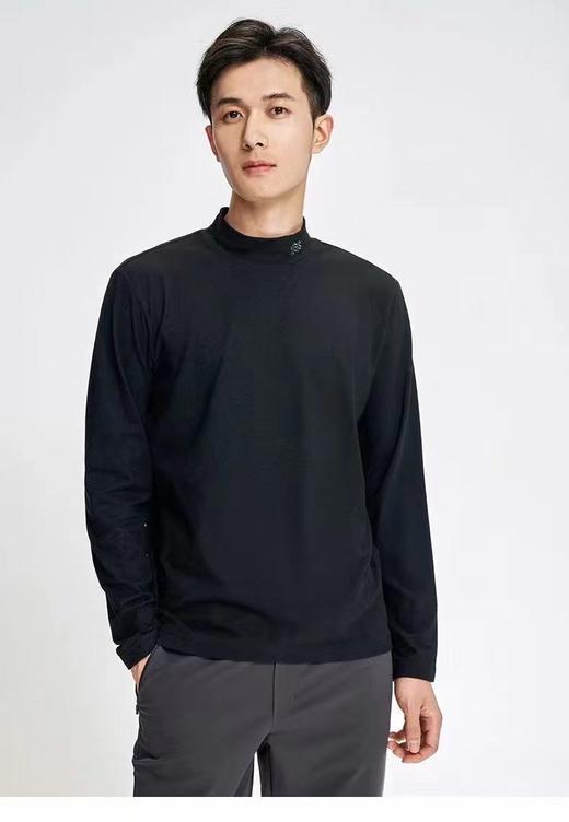 可隆男士内搭高领长袖T恤微拉绒通勤上衣户外休闲衣 商品图0