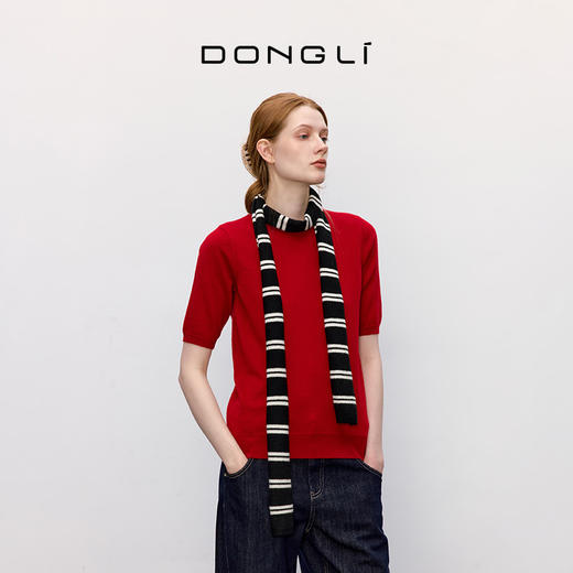 东黎 • 童心未远 琴键 山羊绒冬季彩条围巾 5399 商品图2