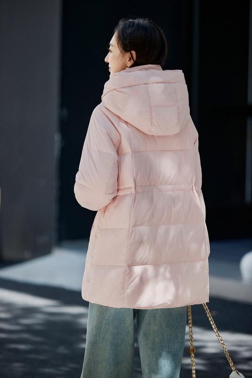 LNNNS 甜美粉色保暖中长款羽绒服外套 21773 商品图4