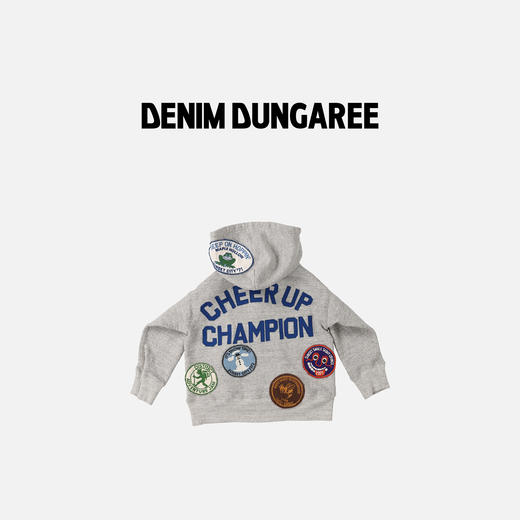 日本DD童装 DENIM DUNGAREE 复古徽章连帽衫夹克 商品图2